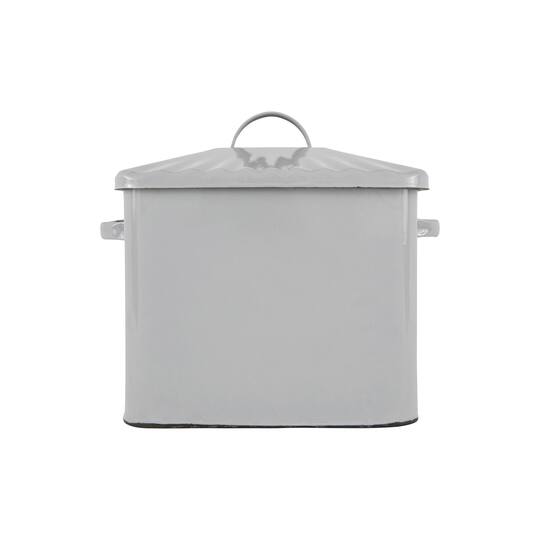 Hello Honey® Enameled Metal Distressed "BREAD" Box with Lid